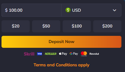 Vegastars deposit