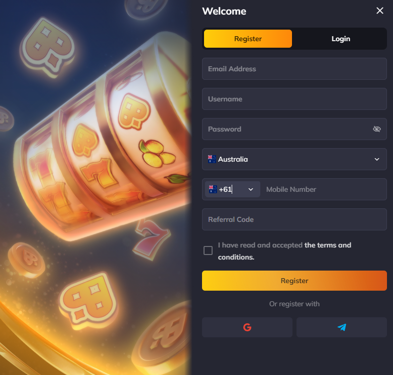 Vegastars Sign Up